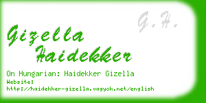 gizella haidekker business card
